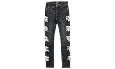 Mixed Emotion "Monogram" Black Wash Denim