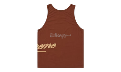 Supreme Mesh Script Brown Tank Top