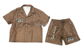 Triple Sevens Brown Nylon Suit