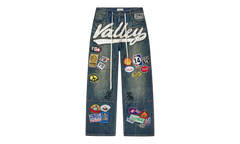 Vale Forever 1980s Blue Denim Carpenter Pants