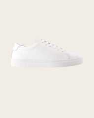 Low-top sneakers in leather and grained leather