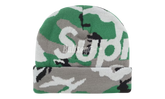 Supreme Camo Big Logo Beanie Green Camo