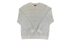 Supreme Longsleeve White/Light Blue Stripes T-shirt