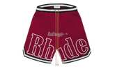 Rhude Court Logo Red Shorts