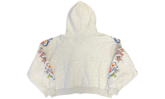We Are Righteous Risen King Grey Cropped Zip-Up Hoodie