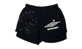 Sp5der Pro Double Layer Black Shorts