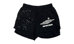Sp5der Pro Double Layer Black Shorts