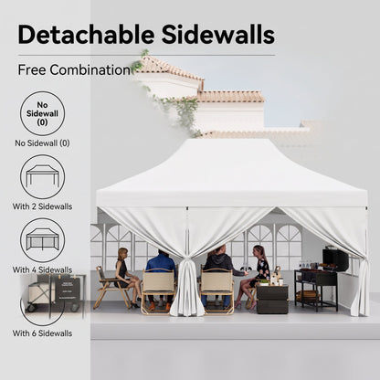 🎊【Hot sale】🎊10x20Pop up Canopy Tent with 6 sidewalls Commercial Heavy Duty Canopy UPF 50+ All Weather Waterproof Outdoor Wedding Party Tents