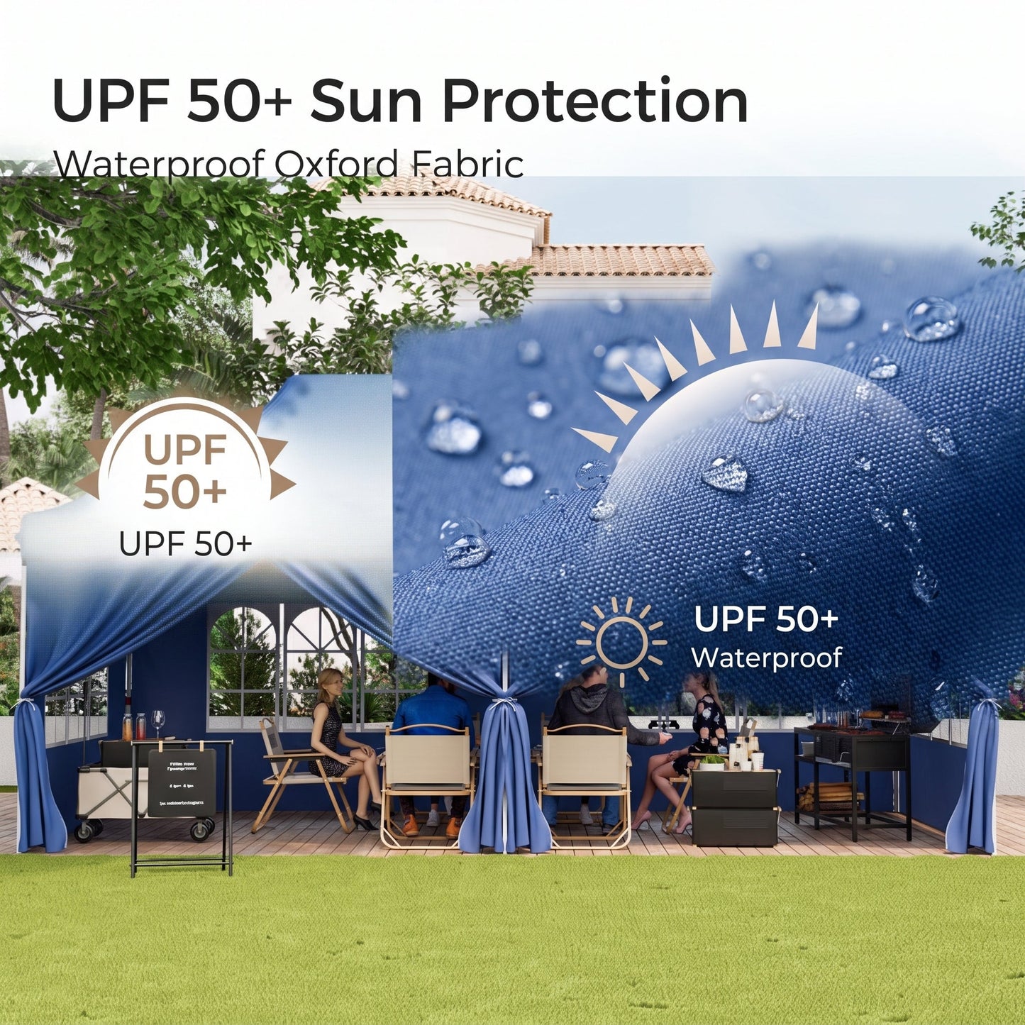 🎊【Hot sale】🎊10x20Pop up Canopy Tent with 6 sidewalls Commercial Heavy Duty Canopy UPF 50+ All Weather Waterproof Outdoor Wedding Party Tents