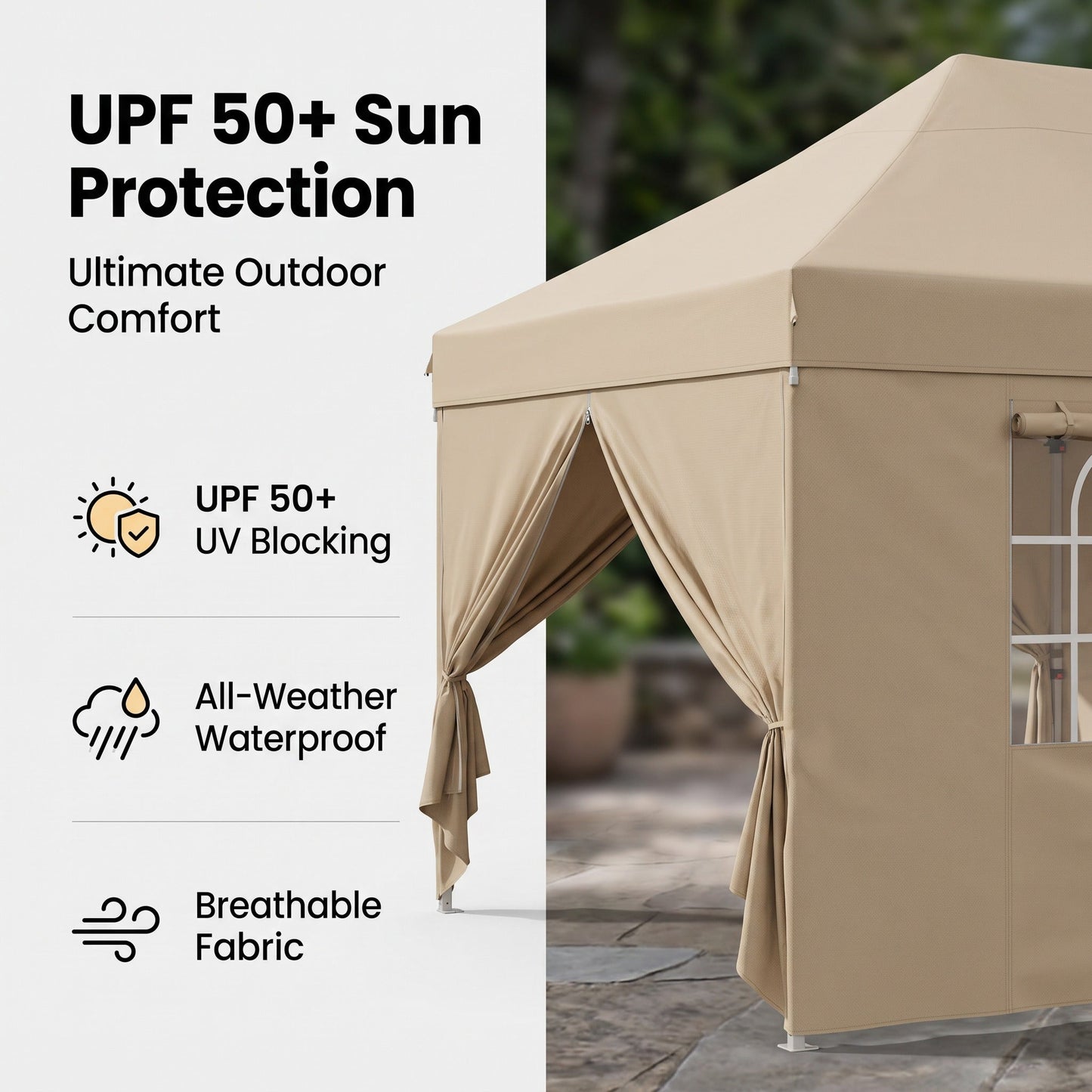 🎊【Hot sale】🎊10x20Pop up Canopy Tent with 6 sidewalls Commercial Heavy Duty Canopy UPF 50+ All Weather Waterproof Outdoor Wedding Party Tents