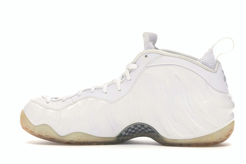 Nike Air Foamposite One White Out 314996-100 White/White-Metallic Silver