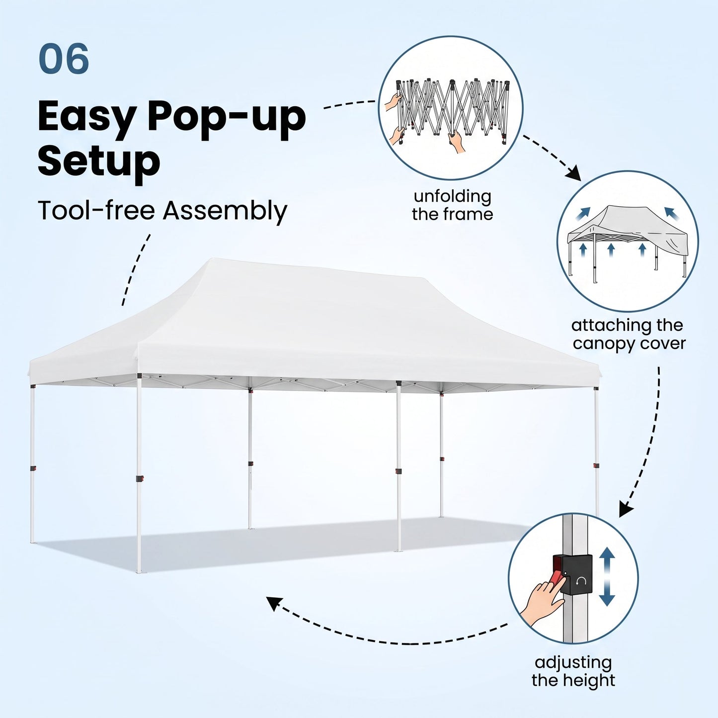 🎊【Hot sale】🎊10x20Pop up Canopy Tent with 6 sidewalls Commercial Heavy Duty Canopy UPF 50+ All Weather Waterproof Outdoor Wedding Party Tents