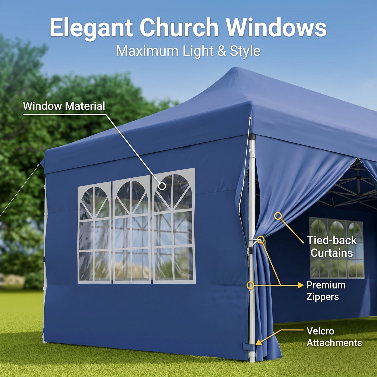 🎊【Hot sale】🎊10x20Pop up Canopy Tent with 6 sidewalls Commercial Heavy Duty Canopy UPF 50+ All Weather Waterproof Outdoor Wedding Party Tents