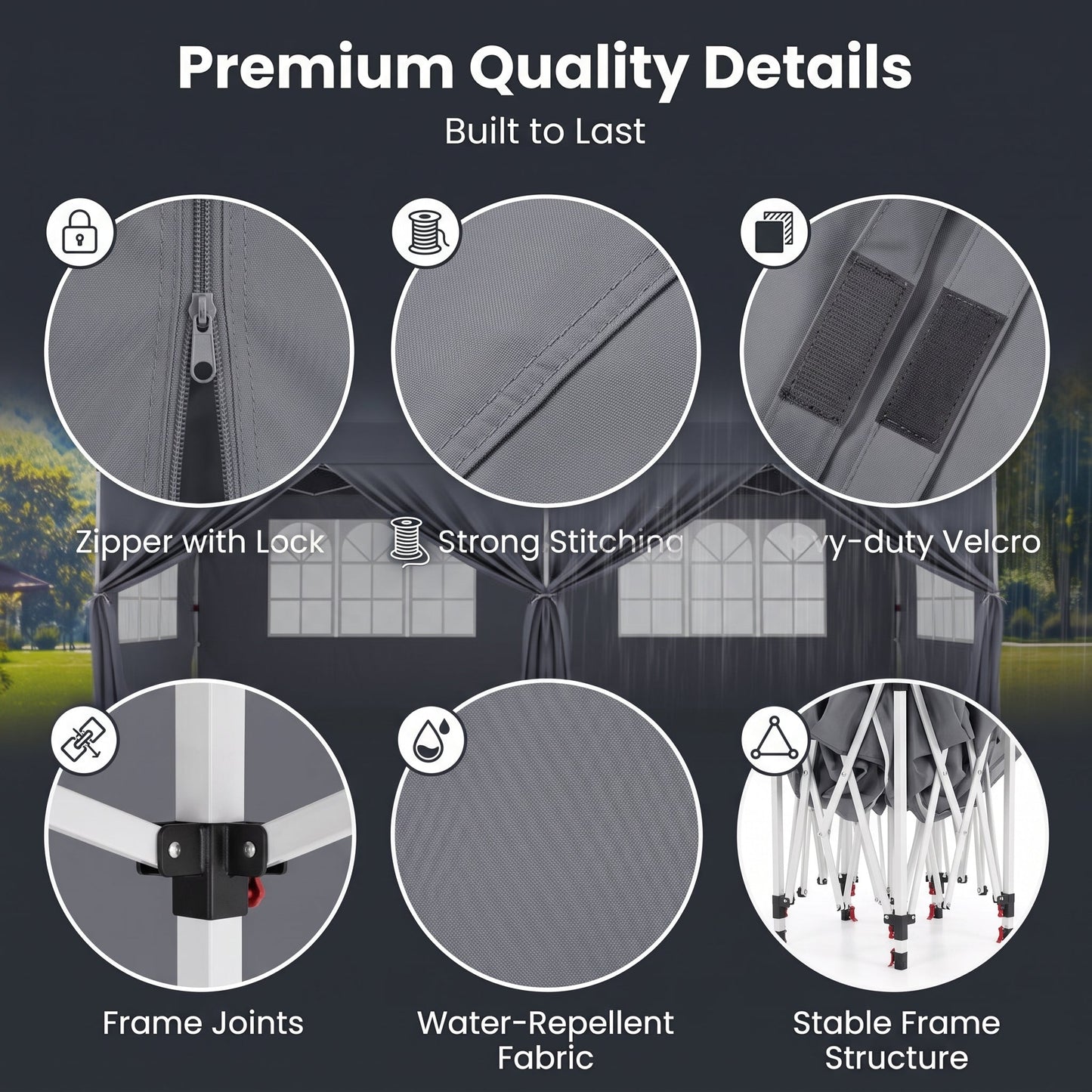 🎊【Hot sale】🎊10x20Pop up Canopy Tent with 6 sidewalls Commercial Heavy Duty Canopy UPF 50+ All Weather Waterproof Outdoor Wedding Party Tents