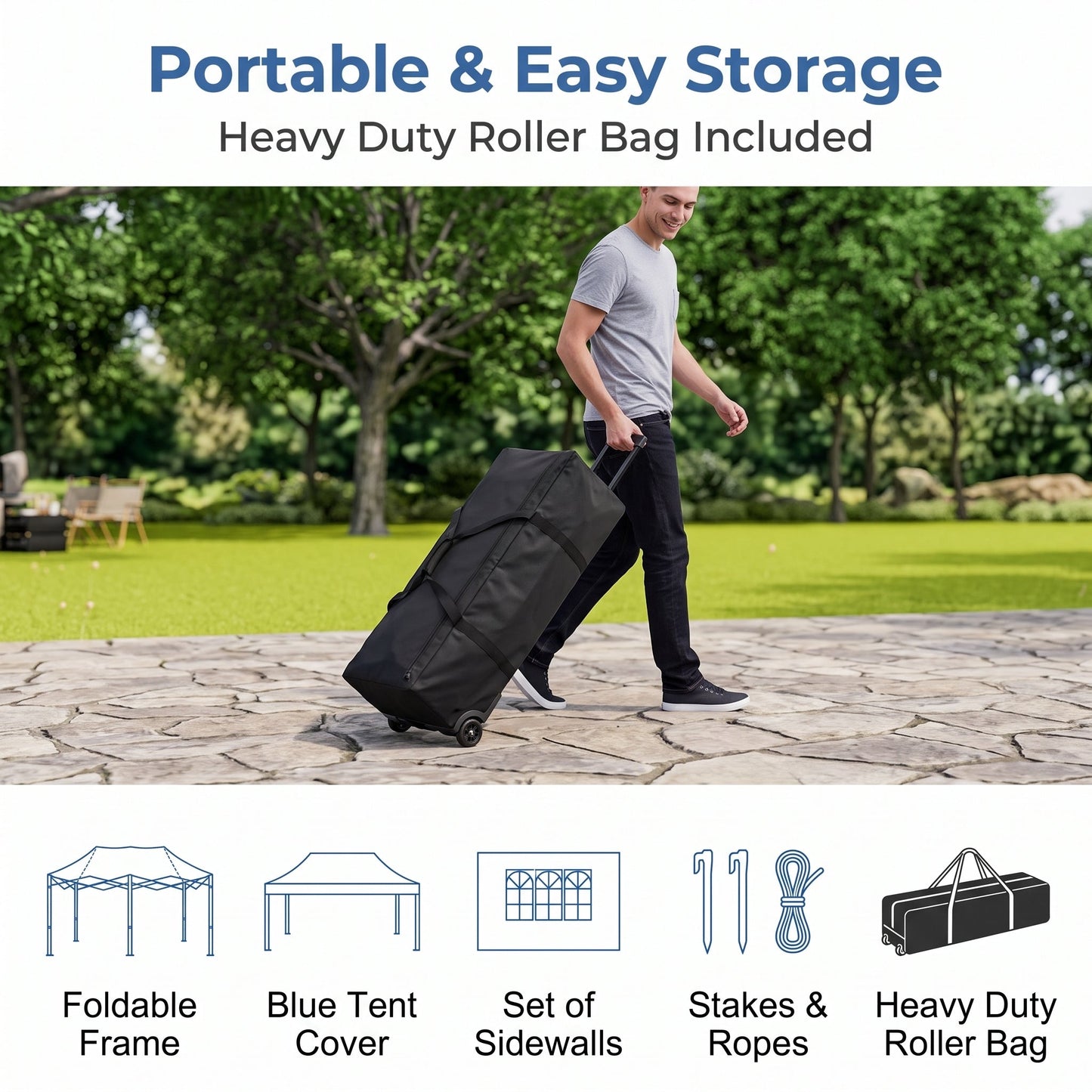 🎊【Hot sale】🎊10x20Pop up Canopy Tent with 6 sidewalls Commercial Heavy Duty Canopy UPF 50+ All Weather Waterproof Outdoor Wedding Party Tents