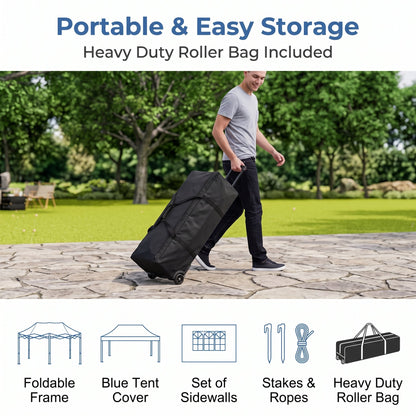 🎊【Hot sale】🎊10x20Pop up Canopy Tent with 6 sidewalls Commercial Heavy Duty Canopy UPF 50+ All Weather Waterproof Outdoor Wedding Party Tents