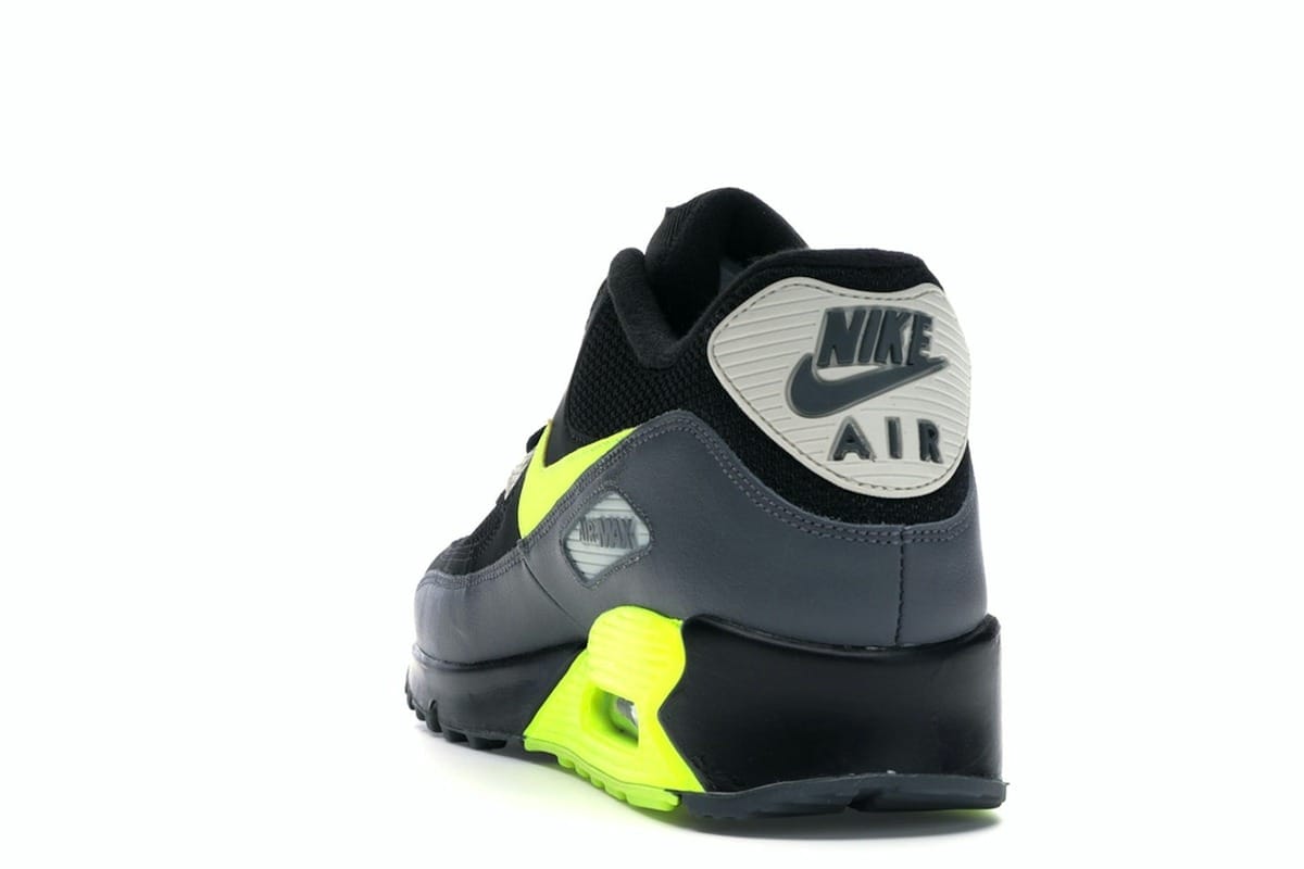 Nike Air Max 90 Dark Grey Black Volt Sneakers AJ1285-015
