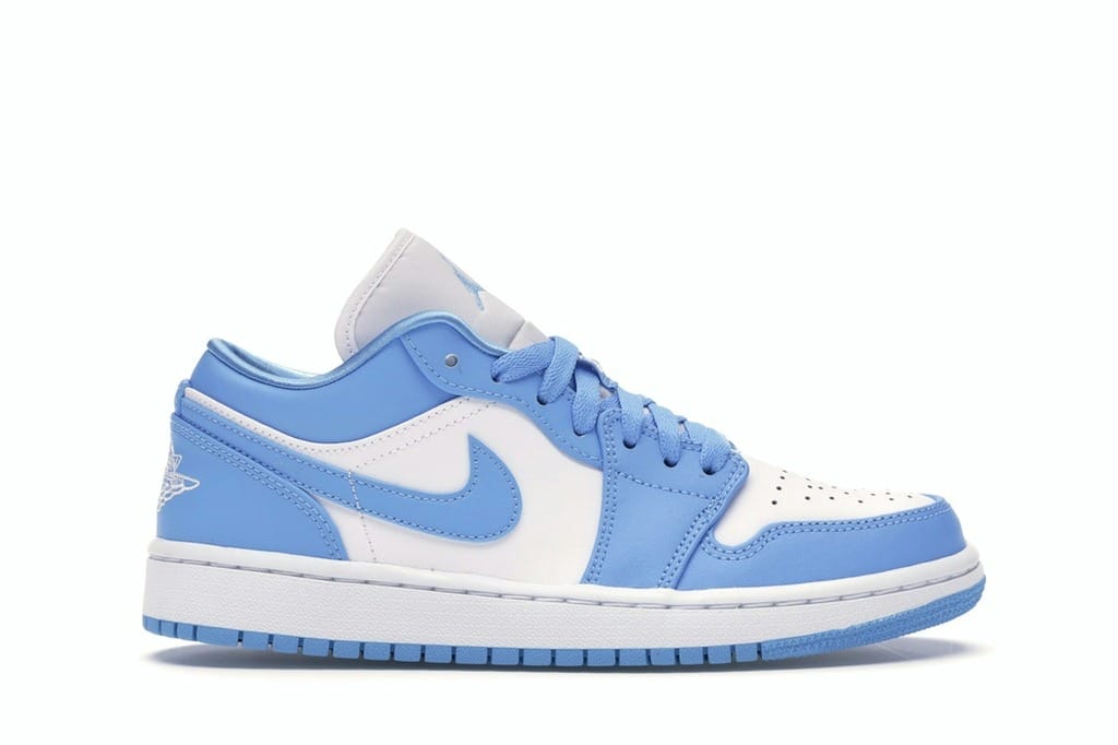 Women’s Jordan 1 Low UNC AO9944-441 University Blue White Sneakers