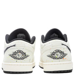 Air Jordan 1 Low SE 'Brushstroke' - Sail/Black/Total Orange