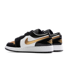 Air Jordan 1 Low SE (GS) - Black/Metallic Gold/White