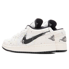 Air Jordan 1 Low SE (GS) 'Paint Splatter' - Sail/Black/Total Orange