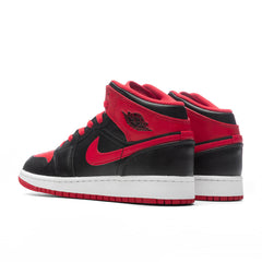 Air Jordan 1 Mid (GS) - Black/Fire Red/White