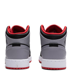 Air Jordan 1 Mid (GS) - Black/Cement Grey/Fire Red