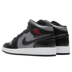 Air Jordan 1 Mid (GS) - Black/Gym Red/Particle Grey