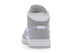 Women’s Jordan 1 Mid Wolf Grey Aluminum Sneakers BQ6472-105
