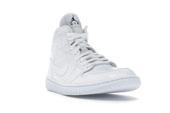 Women’s Jordan 1 Mid White Snakeskin Sneakers BQ6472-110