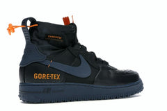 Nike Air Force 1 Gore-Tex Winter Boots Black Bright Ceramic Thunder Blue CQ7211-001