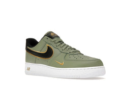 Nike Air Force 1 Low ’07 LV8 Double Swoosh Olive Gold Black Sneakers