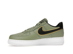 Nike Air Force 1 Low ’07 LV8 Double Swoosh Olive Gold Black Sneakers
