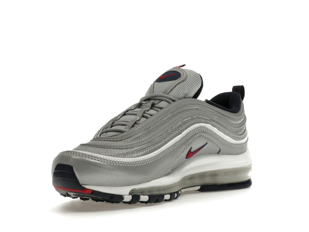 Nike Air Max 97 Puerto Rico DH2319-001 Metallic Silver Navy Red Sneakers