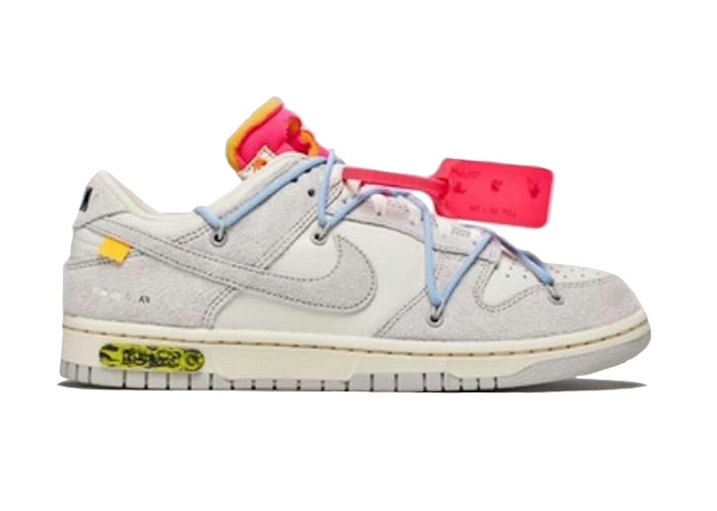 Nike Dunk Low Off-White Lot 38 DJ0950-113 Sail/Neutral Grey-Psychic Blue