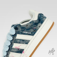 Distressed Denim - Adidas Campus Custom