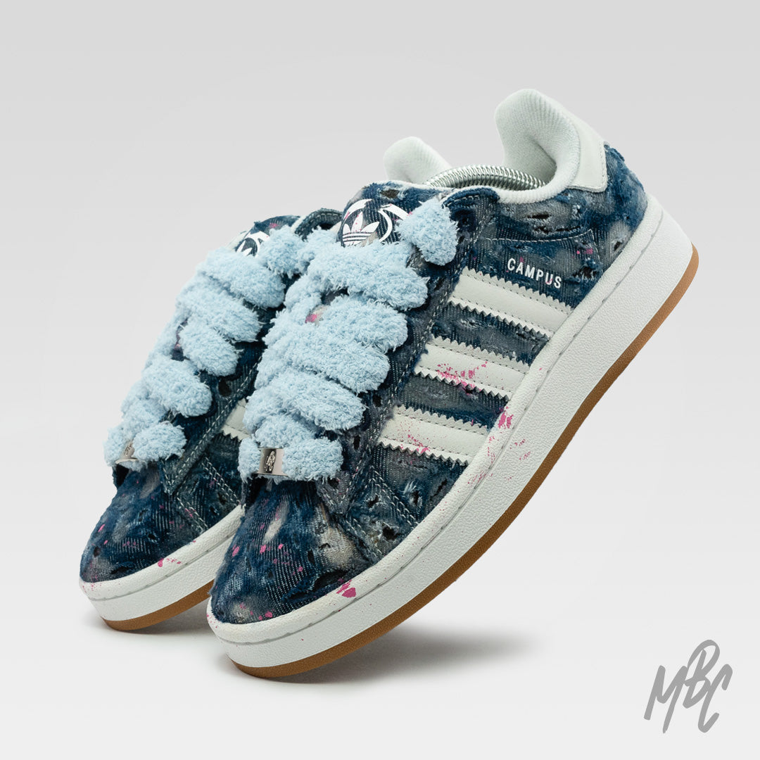 Distressed Denim - Adidas Campus Custom