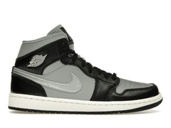 Women’s Jordan 1 Mid SE Black Metallic Silver Sneakers – FB9892-002