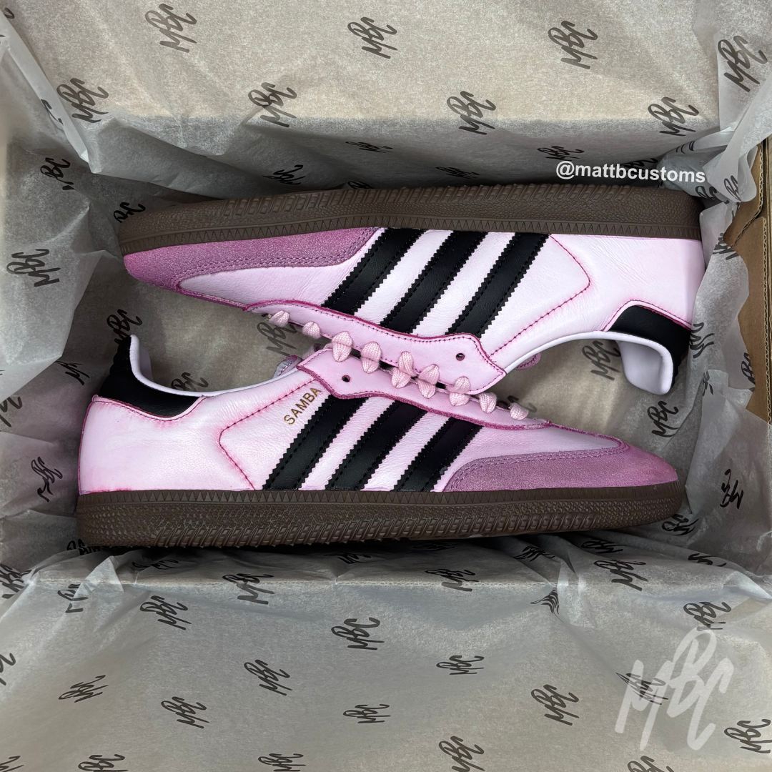 Pink Dip Dye - Adidas Samba | UK 7 (Faulty)