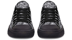 Skull Rider Pattern Black Lowtop Sneaker