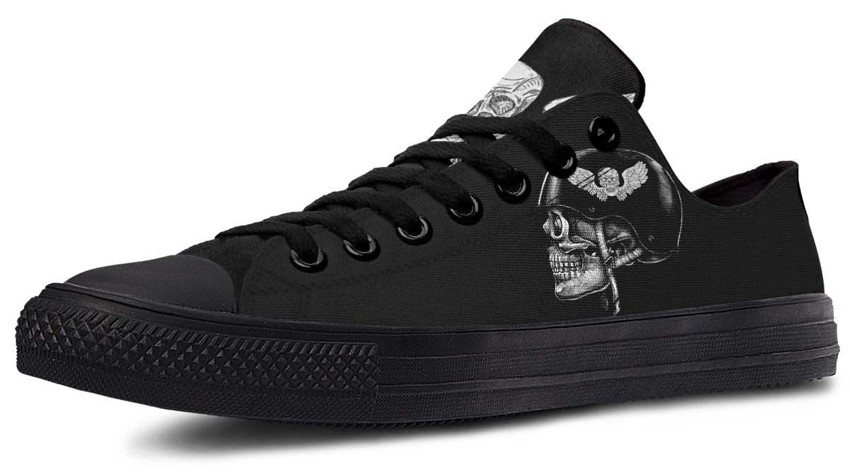 Skull Helmet Black Lowtop Sneaker