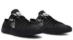 Skull Helmet Black Lowtop Sneaker