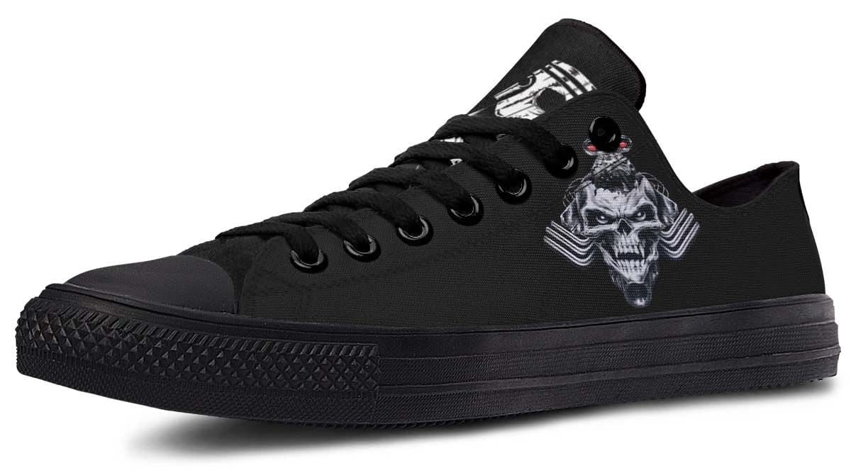 Tailpipe Skull Black Lowtop Sneaker