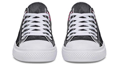 Pink Skull with Dumbbell White Lowtop Sneaker