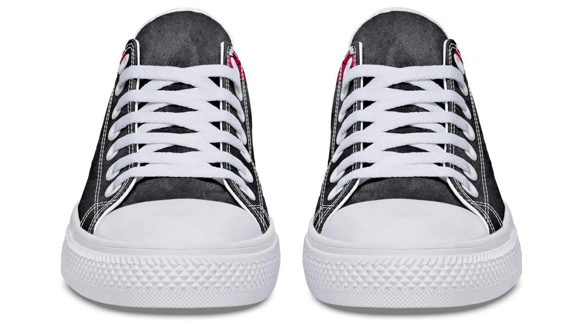 Pink Ribbon Lady Skull Lowtop Sneaker