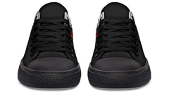 Rose In A Skull Black Lowtop Sneaker
