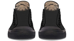 Time and Dead Tattoo Black Lowtop Sneaker
