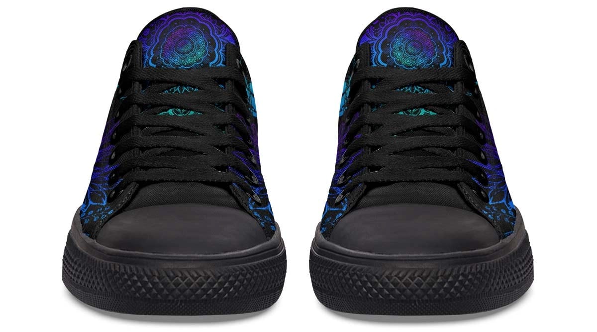 Skull Garden Black Lowtop Sneaker