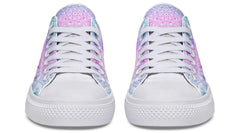 Pink Skull Pattern White Lowtop Sneaker