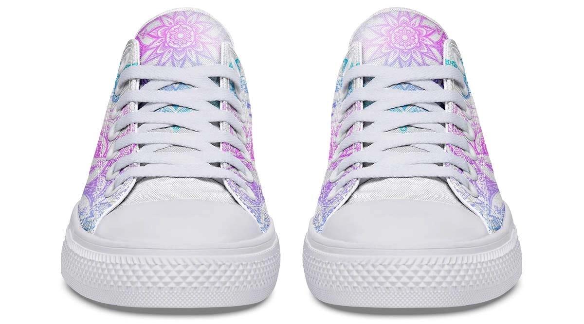 Skull and Moth Pink Colorway Lowtop Sneaker